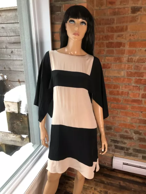 To die for VIONNET Made in Italy black and white silk dress IT38 US XS NWOT $579