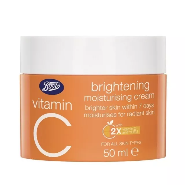 Botas Vitamina C Iluminante Hidratante Día Crema Blanqueadora Piel Radiante 50ml
