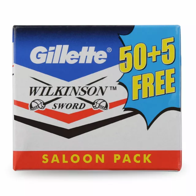 Gillette Wilkinson Sword Double Edge Lame de rasage pour homme – 55 lames...