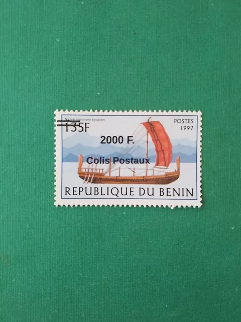 Bénin surchargé overprint 2000f sur 135f MNH neuf Voilier Galère Colis Postaux