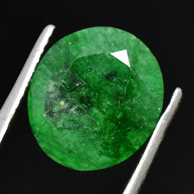 6.25  Cts Natural Green Zambian Beryl oval Cut Certified Gemstone