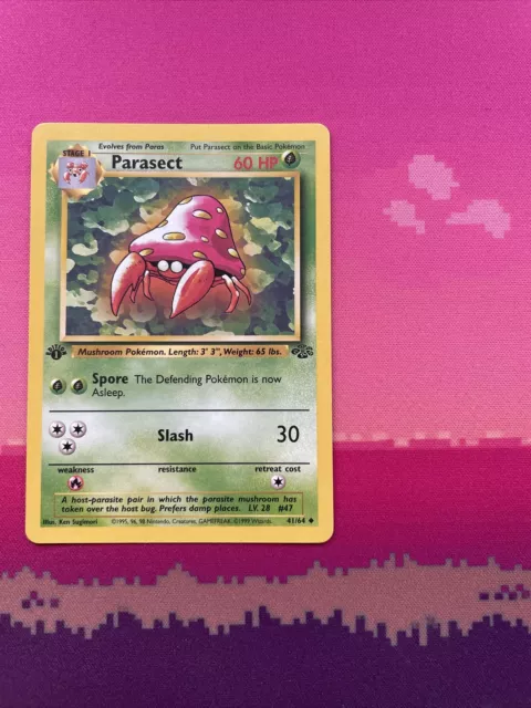Parasect 41/64 1st Edition - Jungle - Pokemon Card - NM