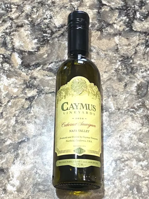 Empty Caymus Vineyards Napa CA 2016 Cabernet Sauvignon Mini Wine Bottle 375ml