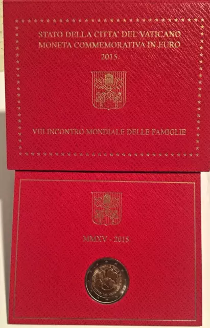 2015 Vaticano 2 Euro Commemorativo VIII INCONTRO MONDIALE DELLE FAMIGLIE