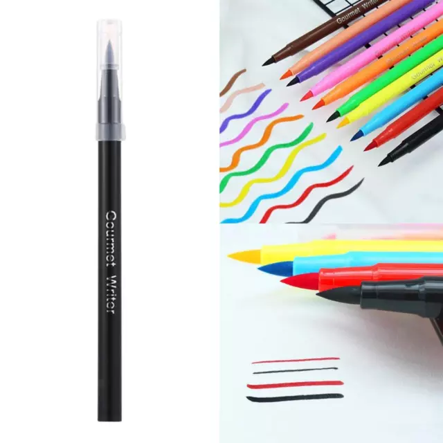 Toolsnest Cake Decorating Writing Food Colouring Pens Edible Marker Pen Brushes