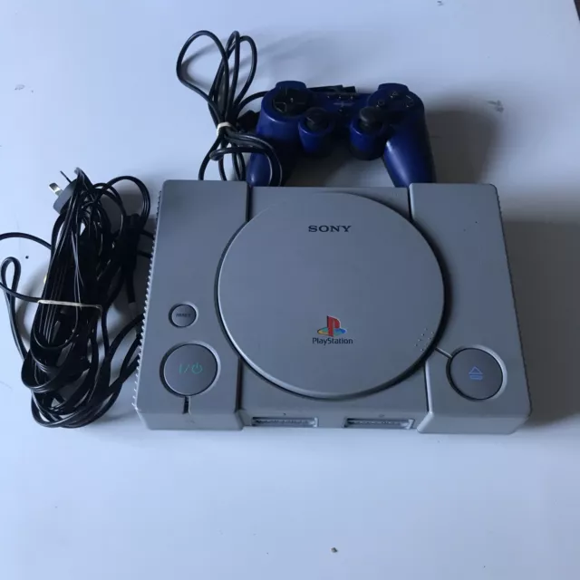 Sony PlayStation 1 PS1 One Grey Console - Tested Working PLEASE Read Description