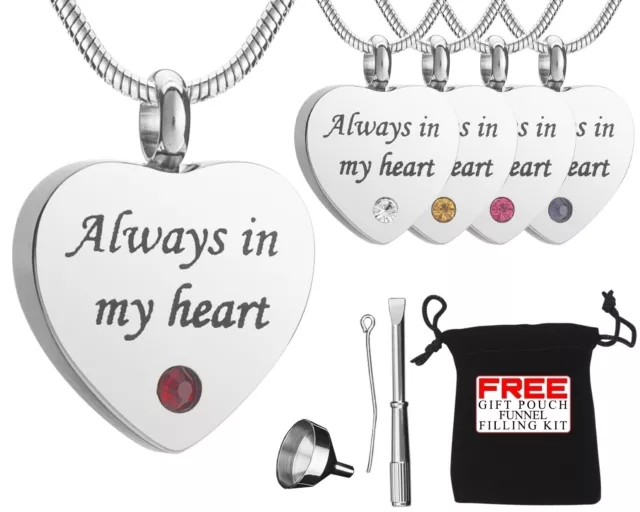 Cremation Ashes Urn Necklace Ashes Heart Pendent Bijoux Pour Médaillon Memorial