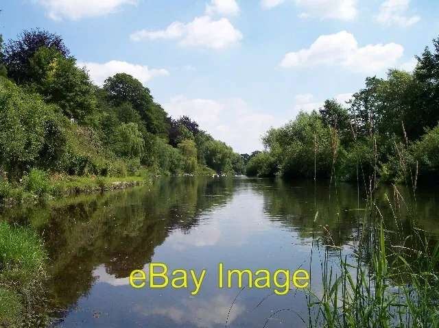 Photo 6x4 River Wye at "The Weir " NT Gardens near Kenchester Looking dow c2005