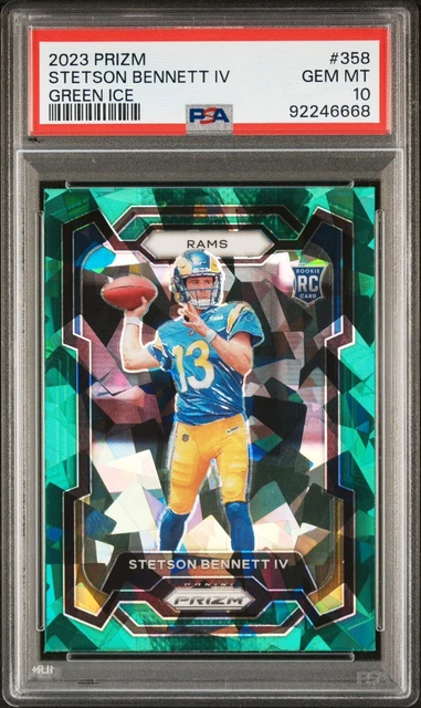 Carte Brock Purdy (49ers) – Optic Cracked Ice Prizm – PSA 9 – Rookie 2022 – #15/ – Panini