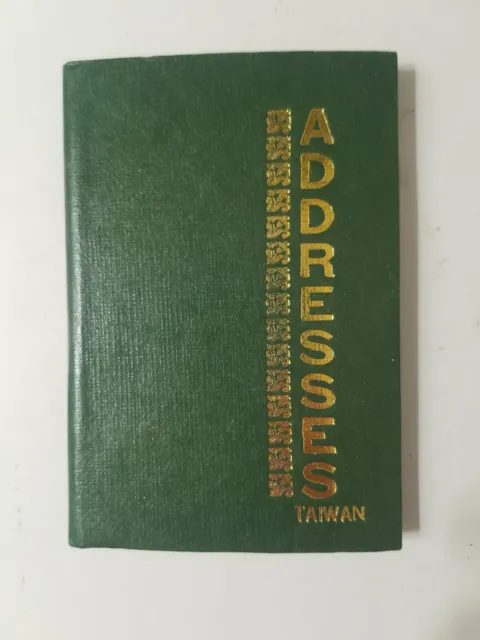 Vtg Mini Telephone & Address Book taiwan green OA