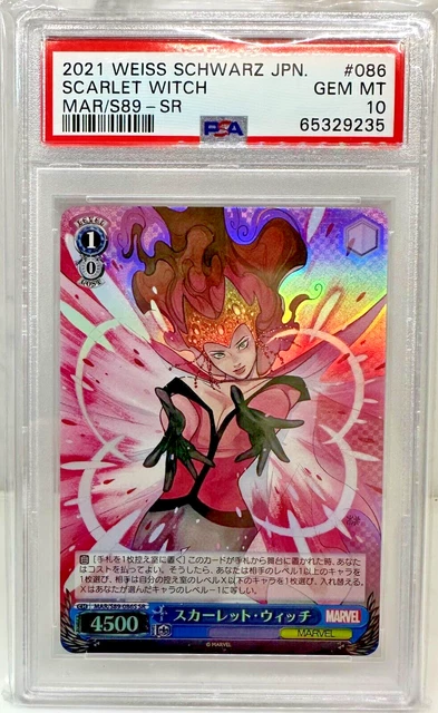 Scarlet Witch 2021 Weiss Schwarz JPN Marvel MAR/S89 086S SR GEM MINT PSA 10