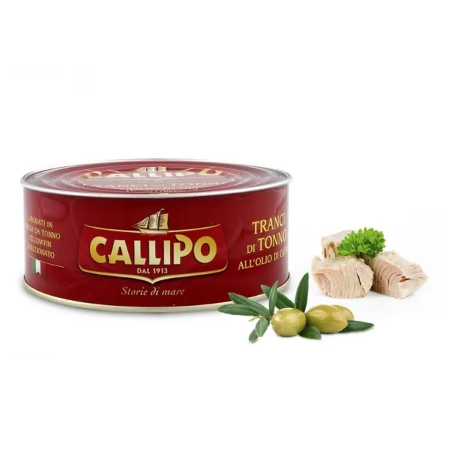  Tranci di Tonno Callipo all'olio di oliva scatola 1 kg