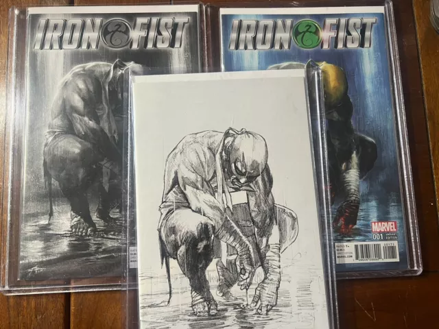 IRON FIST #1 5/17 DELL OTTO Variant Covers SET Of 3 NEW NM TOPLOADERS UNREAD