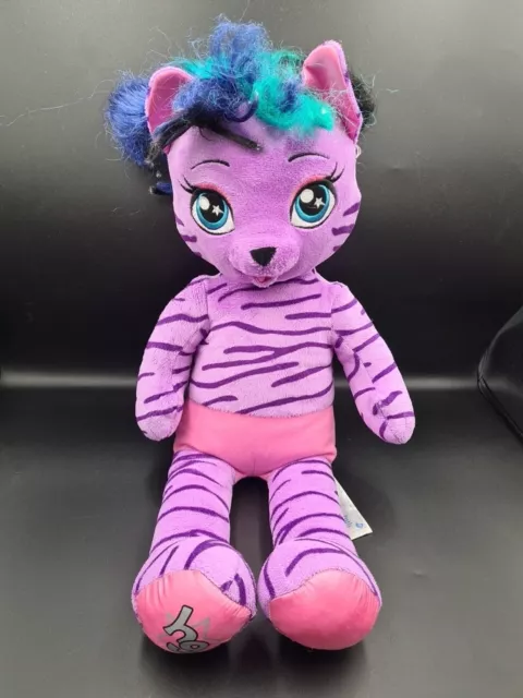 Build A Bear BAB Honey Girls Teegan Purple Stripe Tiger Plush Toy