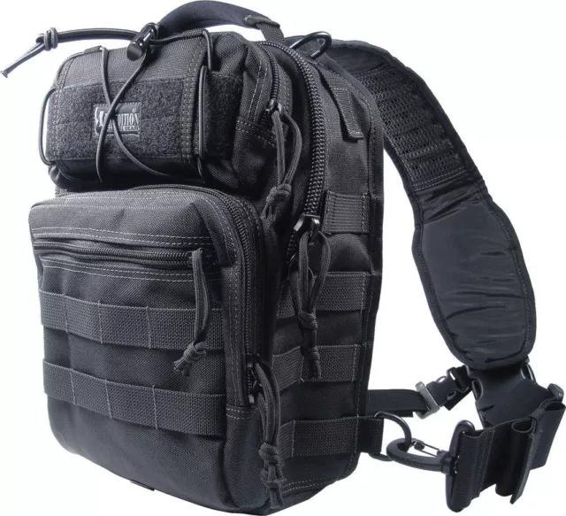 Maxpedition Black Nylon Hard Use Gearslinger Lunada Crossbody Backpack - 0422B