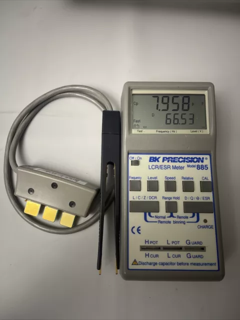 BK Precision LCR/ESR Meter Model 885  With SMD Test probe Used Condition