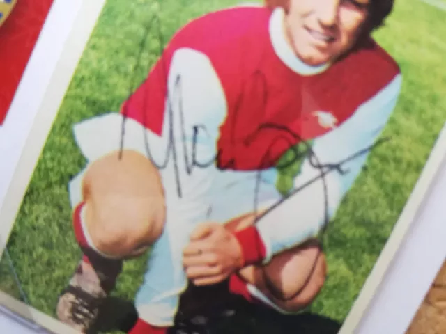 Alan Ball Arsenal England World Cup Legend Hand-Signed Autograph Card (3) 2