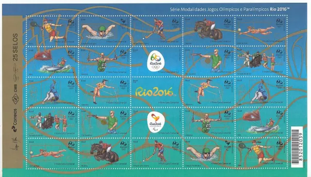 Brazil 4303 - 27 Sheetlet Olympiad Rio De Janeiro 2016 (MNH)