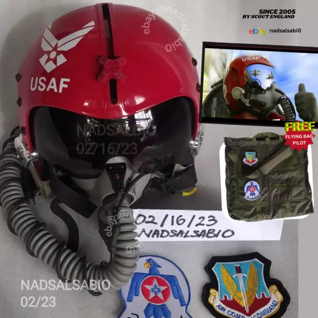 Hgu-33 "Thunderbird"Usaf Aerobatic Team Squadron Aviator Fighter Helmet Hgu-33 "Thunderbird"Usaf Aerobatic Team Squadron Aviator Fighter Helmet