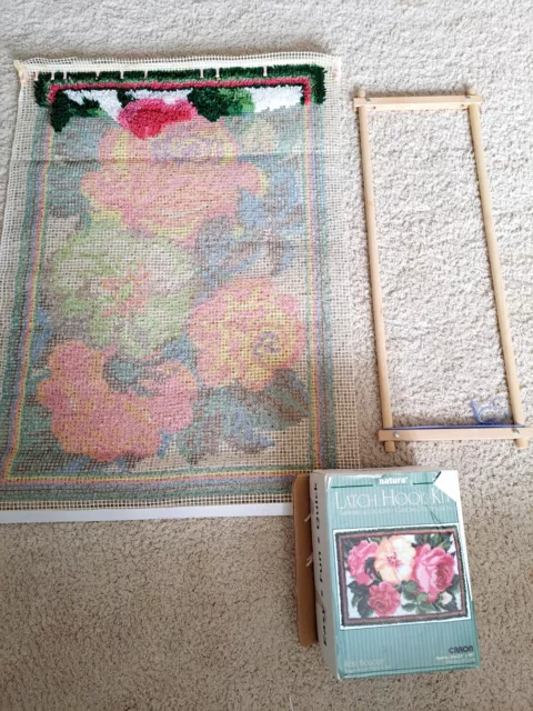 RUG MAKING Frame And Latch Hook Materials Caron