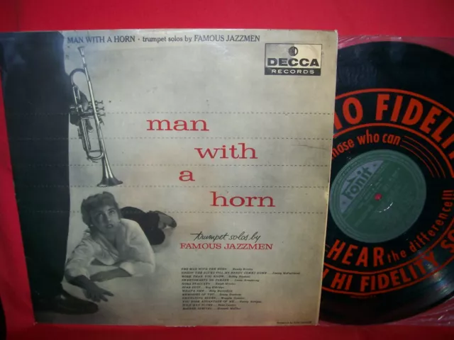 MAN WITH A HORN Trumpet solos by famous Jazzmen LP ITALY 1950s EX+