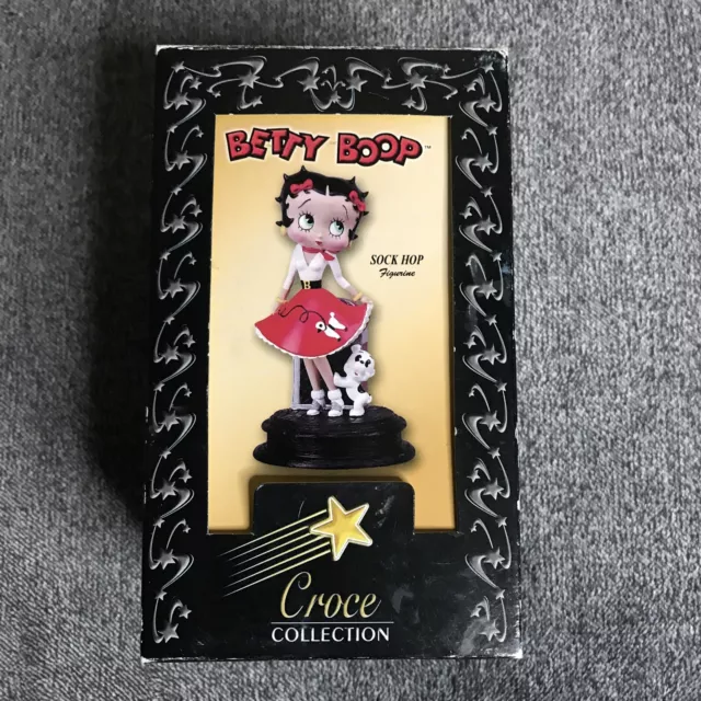 Betty Boop SOCK HOP Betty In Red NJ Croce Collection 2007 Figurine Dog