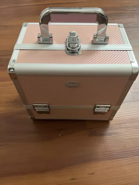 Pro 14" Aluminum Makeup Train Jewelry Storage Box Cosmetic Organizer Travel Case