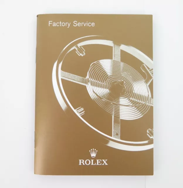 .Rolex Factory Service Booklet. Gold cover version, different codes available.