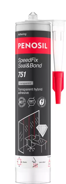 PENOSIL SpeedFix Seal&Bond 751 hybrid adhesive (crystal)x 12units (out of date)