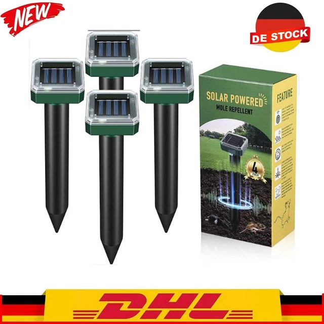 Maulwurf Vertreiben 2x ISOTRONIC Maulwurfschreck Vertreiber Abwehr - Foto 14