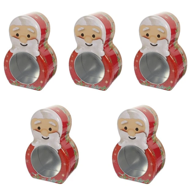5pcs Tinplate Chocolate Box Box Emballage Boîte de Noël Partage de Christmas