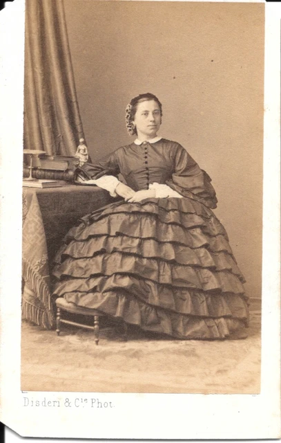 Photo CDV Jeune femme du sud algérien circa 1865 Dupont Oran