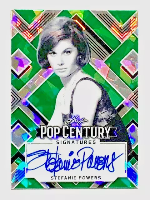 2022 Leaf Pop Century Stefanie Powers SP GREEN PRISMATIC PARALLEL AUTO /5