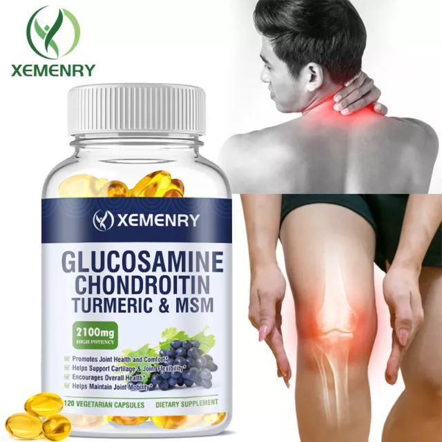 Glucosamine Chondroitin Turmeric & MSM 2100mg - Triple Strength, Joint Support