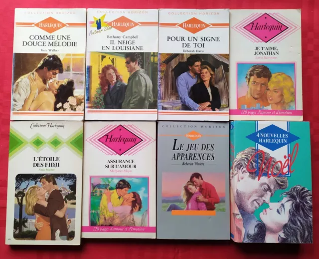 Lot 8 livres Collection HARLEQUIN - de 1981 à 1992