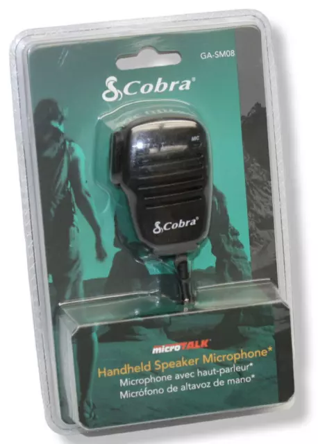 Micrófono de altavoz de mano Cobra GA-SM08 para radio de 2 vías conectado conector de 3,5 mm