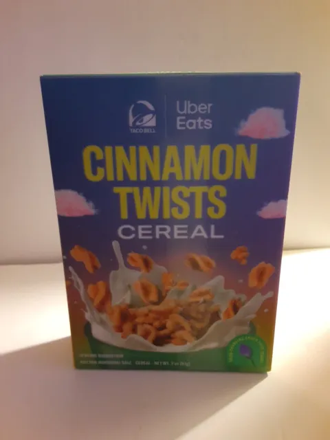 Taco Bell x Uber Eats Cinnamon Twists Cereal - Color Changing Reflective Box NEW