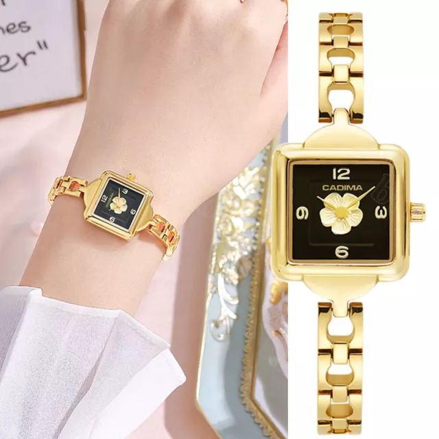 Reloj De Pulsera Cuadrado De Moda Acero Inoxidable Para Mujer Relojes Lujo