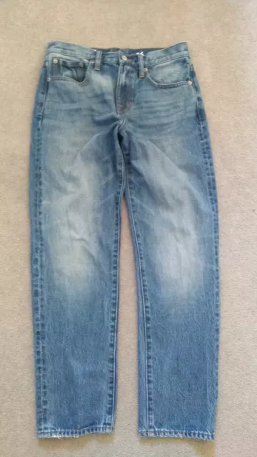 J Crew low slung slouchy baggy straight leg boyfriend blue jeans 26 UK 8