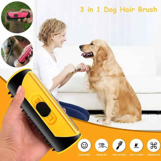 Pet Dog Cat Hair Fur Remover Grooming Roll Comb Deshedding Trimmer Brush Tool