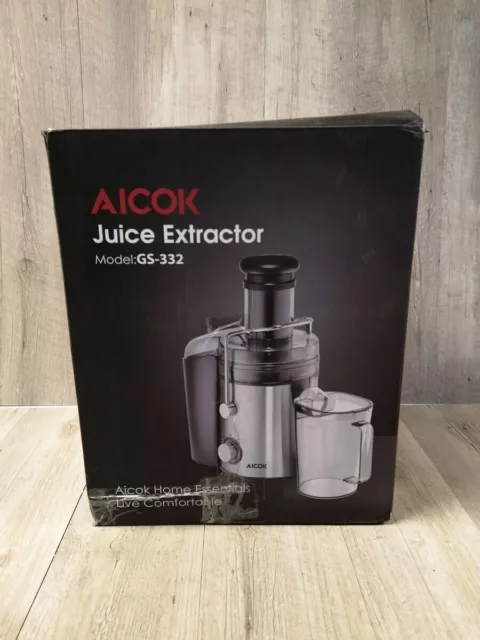 Aicok Obst- und Gemüse-Entsafter, 800 W leistungsstarker Kaltentsafter mit 75 mm