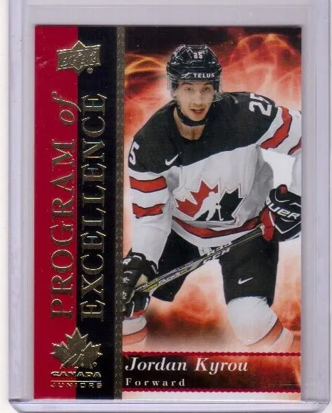 JORDAN KYROU 18/19 Team Canada Juniors Rookie Program of Excellence #POE-8 Card