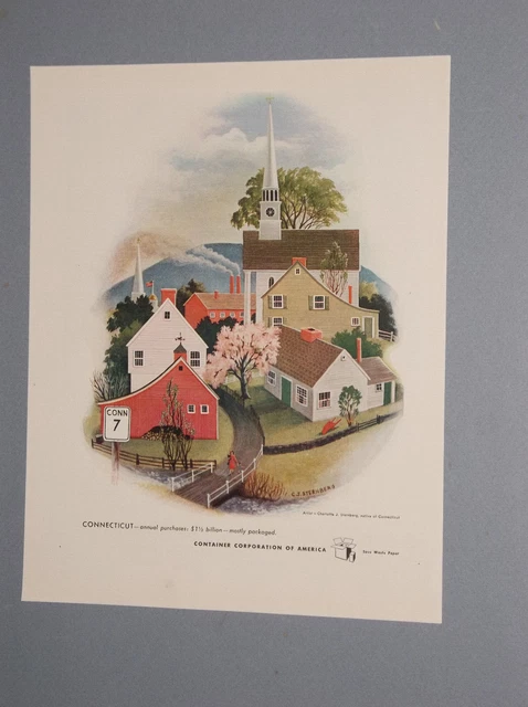 1947 Container Corporation Of America Ad Connecticut By Charlotte J. Sternberg