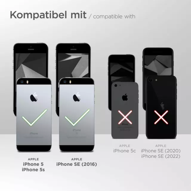 Schutz Hülle für Apple iPhone 5S / iPhone 5 360 Grad Handy Case Full Cover Dünn 2