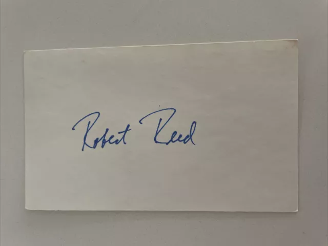 Robert Reed signed 3X5 autographed Index Card Actor Brady Bunch Dec 1992 Rare