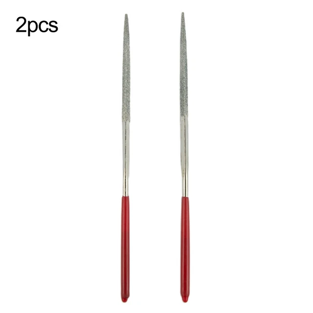 Nuovissimi strumenti manuali metallo plastica lime diamantate argento-rosso diamante