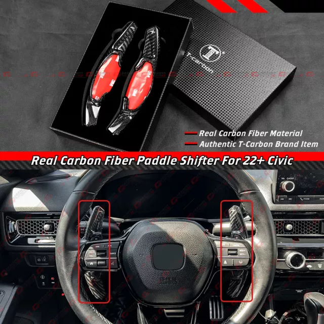 FOR 20222024 HONDA Civic Carbon Fiber Steering Wheel Paddle Shifter