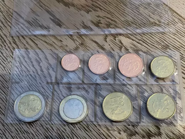 Serietta Finlandia Anno 2008 Da 1 Cent. A 2 Euro - 8 Valori Fior Di Conio