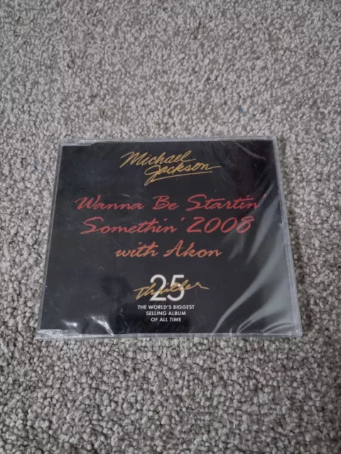 Michael Jackson Wanna be startin' somethin' 2008 ft. Akon CD verschweißt Rarität