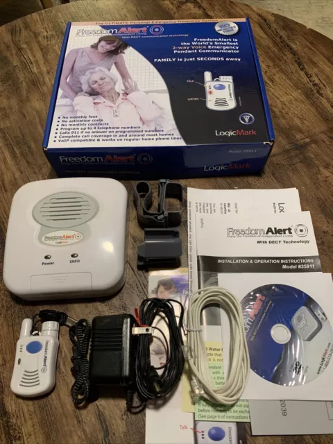 Sistema personal de respuesta a emergencias Freedom Alert 35911 LogicMark ¡SIN TARIFAS! ¡BONITO!¡!